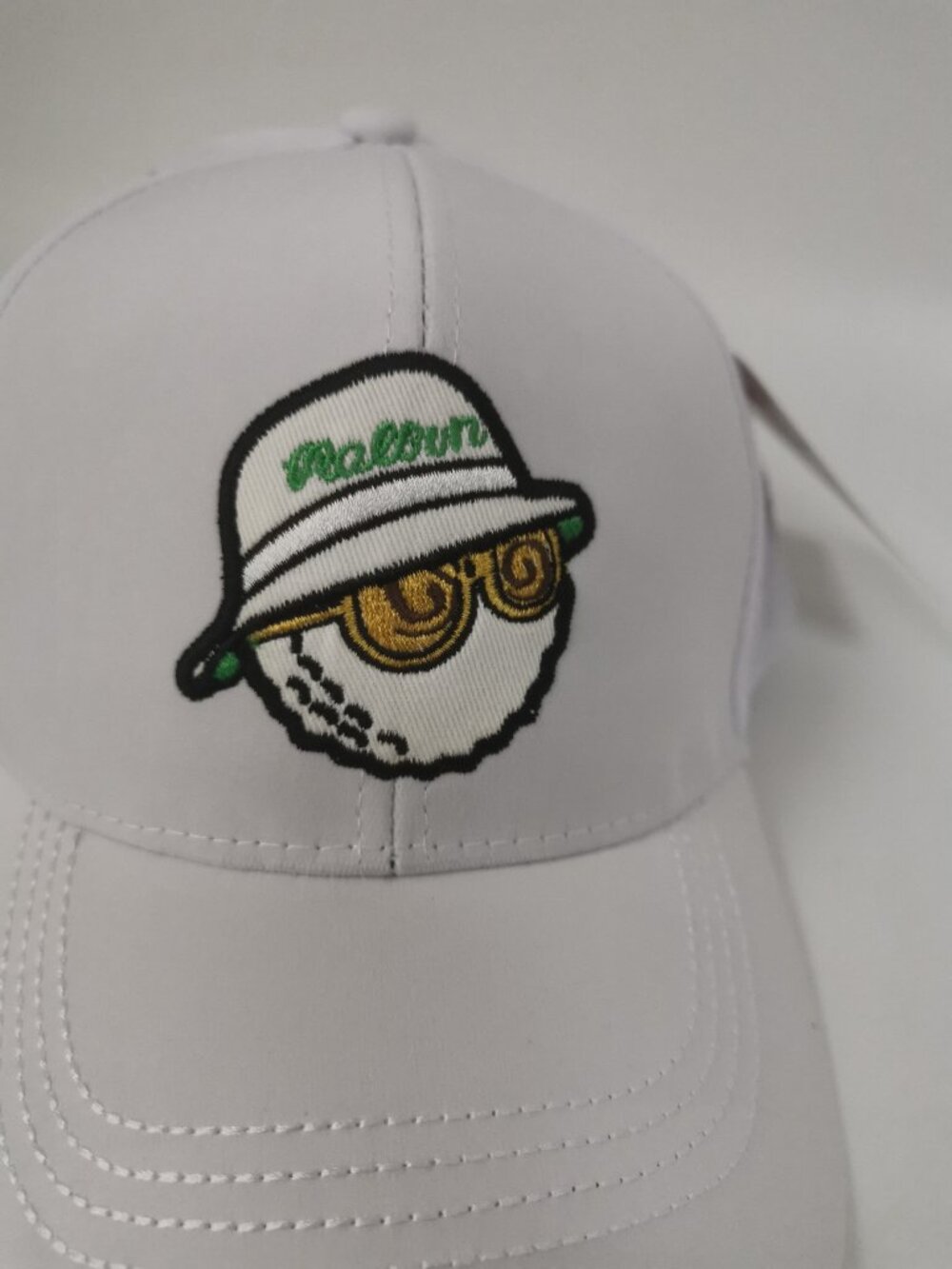 Malbon Golf Cap Sun Hat Casual Breathable Baseball Cap White